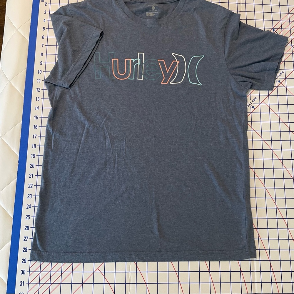 Hurley Blue Short Sleeve Tee Casual Comfort